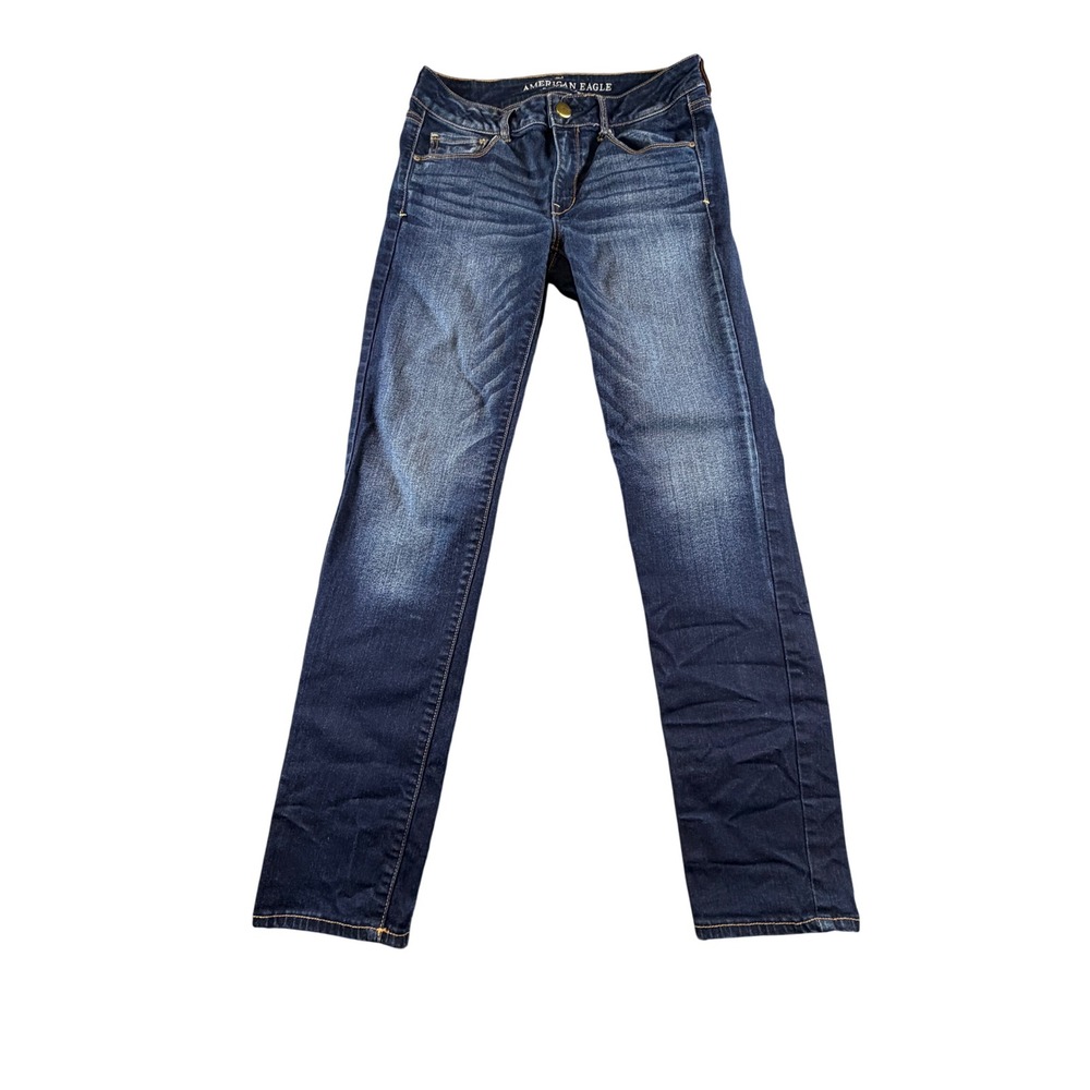 American Eagle Super Stretch Skinny Jeans Dark Wash Size 8 Regular 1104